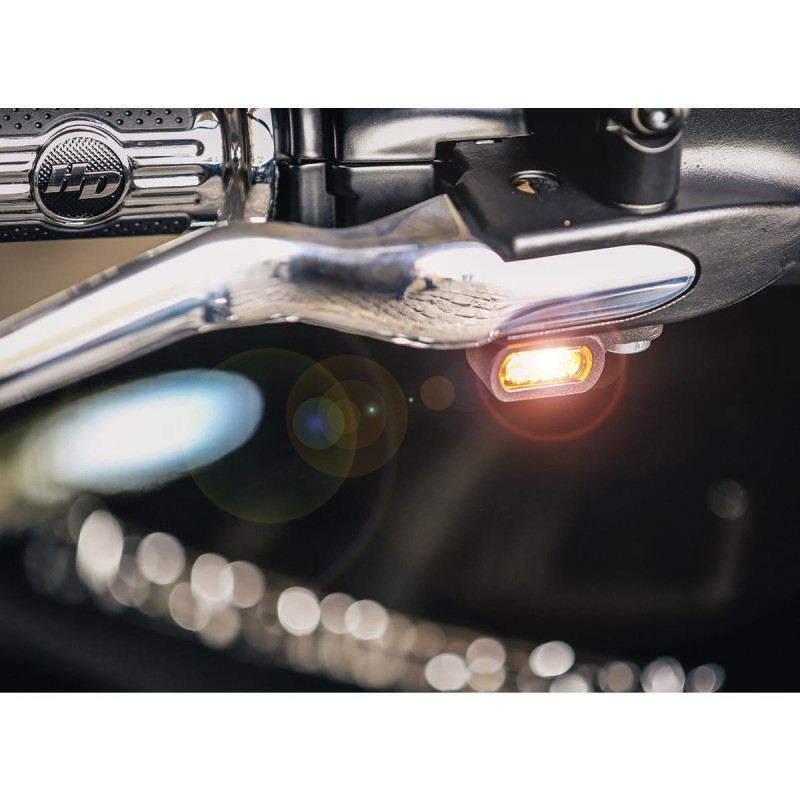 Stripe LED Blinker Aluminium Polished Light Smoke LED