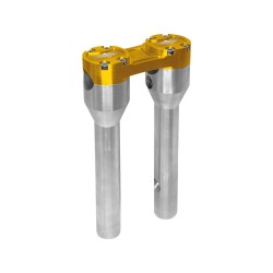 8" Clubstyle Straight Risers With Gold Clamp Silver 1"