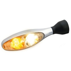 Micro 1000 PL LED Turn Signal/Position Light Chrome Clear LED