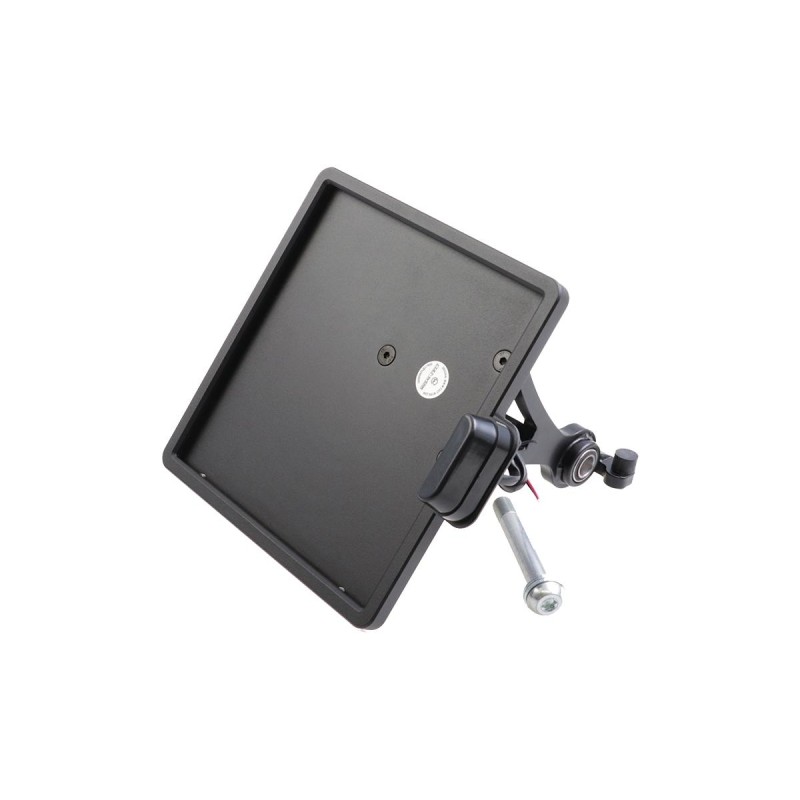 Slide-In Frame Side Mount License Plate Holder Germany 180 x 200 mm Black Powder Coated