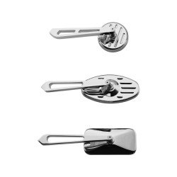 Custom Oval Mirror Short stem Chrome