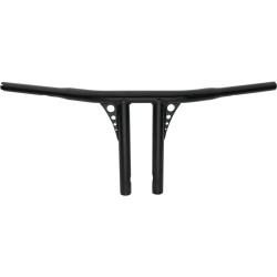 10 Straight-Up T-Bar Handlebar Black Powder Coated 1 1/4" Throttle By Wire