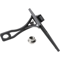 Slide-In Frame Side Mount License Plate Holder Germany 180 x 200 mm Black Powder Coated