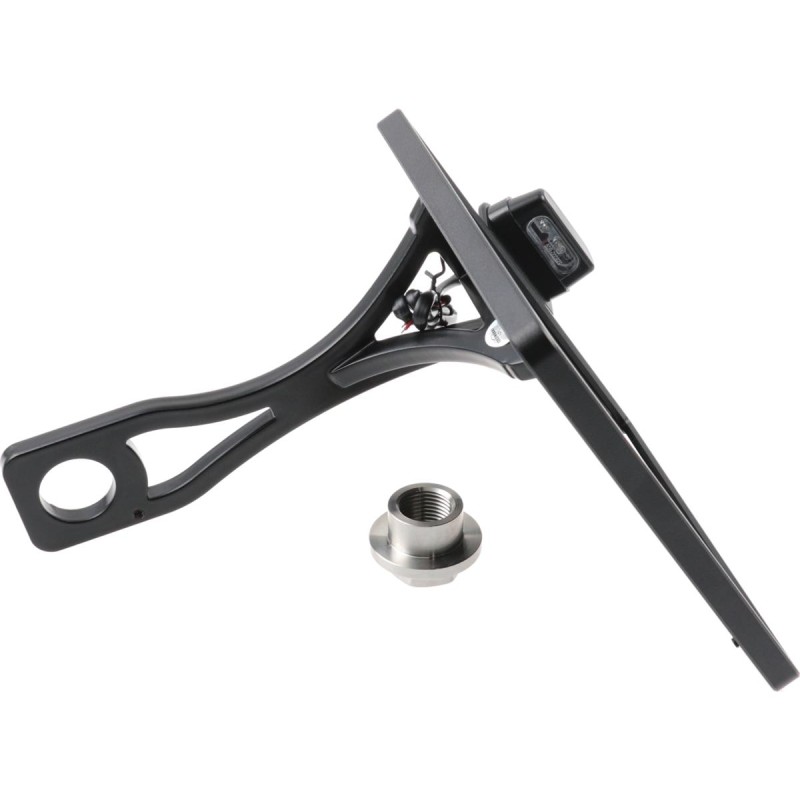 Slide-In Frame Side Mount License Plate Holder Germany 180 x 200 mm Black Powder Coated