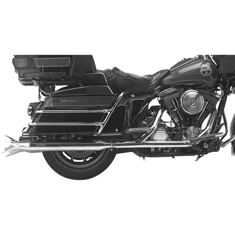 3" Internal Disc Series Slip-On Muffler Fish Tail End Cap Chrome 3"