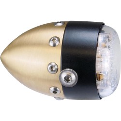 Retro LED Taillight Black Satin Brass Satin Clear LED