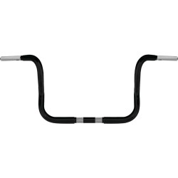 10 Chubby Bagger Ape Handlebar Black Powder Coated 1 1/4" Throttle By Wire