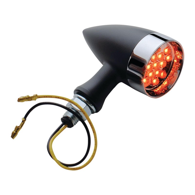 Star LED Turn Signal Chrome Black Satin Clear LED