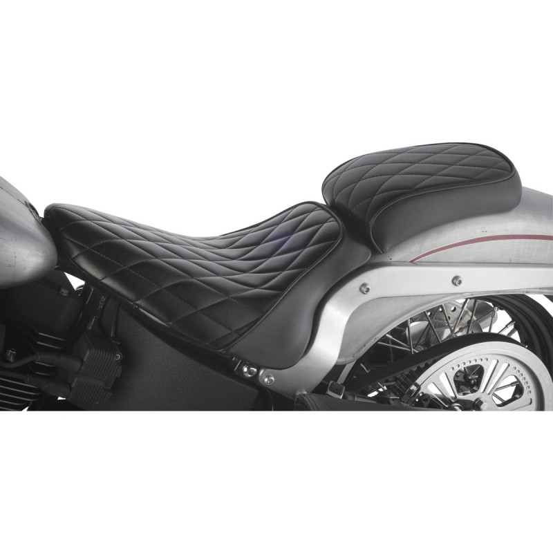 Hot Rod Series Diamond Pillion Pad Black Vinyl