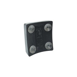 Stealth Smooth Suction Cup Pillion Pad Black Polyurethane