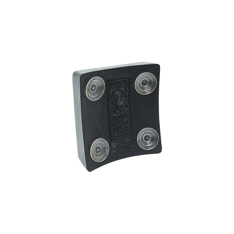 Stealth Smooth Suction Cup Pillion Pad Black Polyurethane