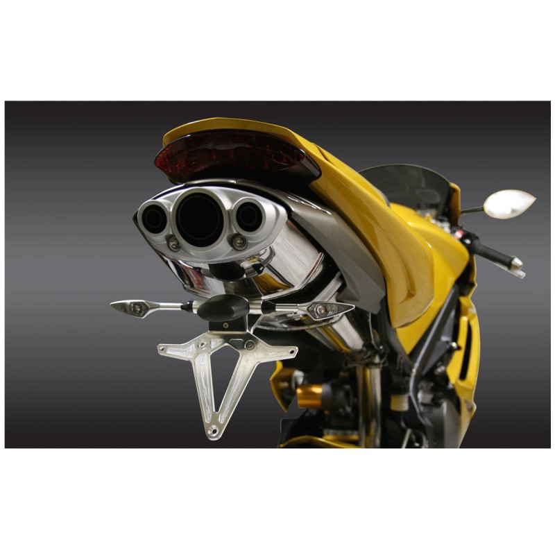 Micro Rhombus Titan LED Turn Signal Front Left/Rear Right Titanium Polished Clear LED