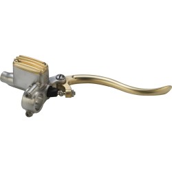 Deluxe Brake Master Cylinder Kit Brass Satin Lever and Master Cylinder Cover Aluminium Satin 12 mm Single Disc