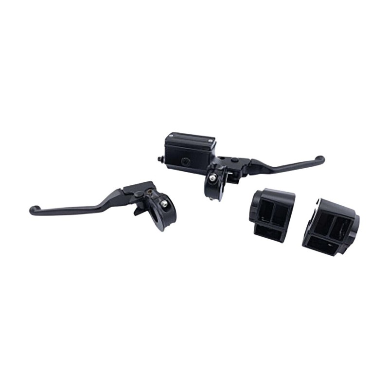 82-95 Early Style Handle Bar Control Kit Black 3/4" Dual Disc
