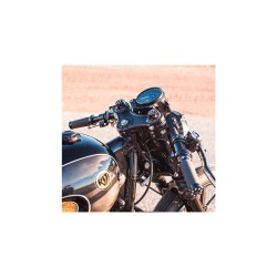 Clip-On Handlebar For 49mm Fork Tubes Dimpled Black Ops 1"