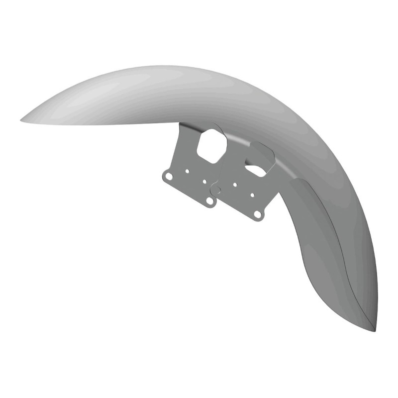 Street-Cut Touring 21" Steel Front Fender Raw