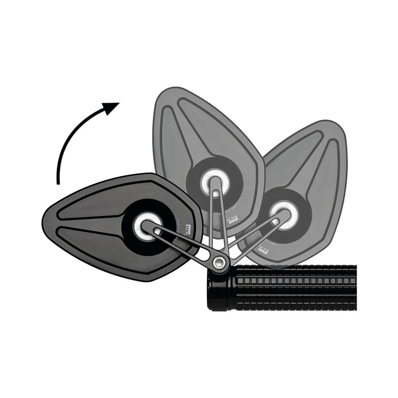 mo.view pace flip Bar End Mirror Black