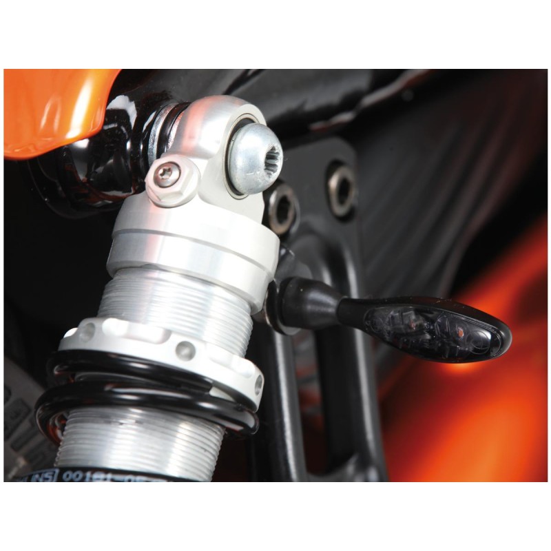 Rear Turn Signal Bracket Double angeled Black Powder Coated