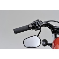 3-Level Heated Grips Black 1" Throttle By Wire Cable operated