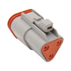 3 Wire Male Connector Housing Gray