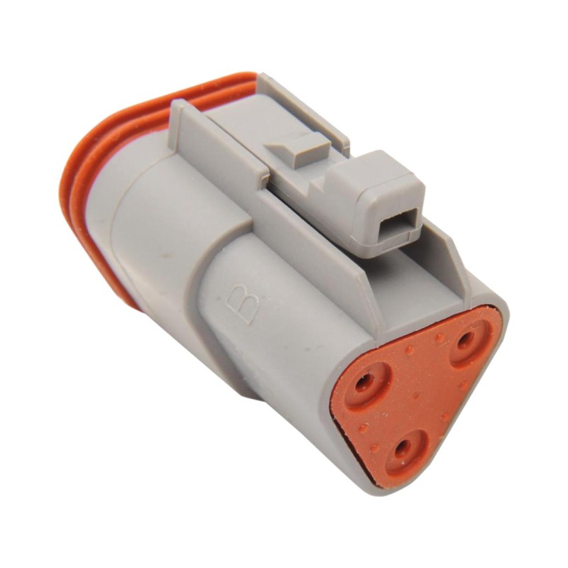 3 Wire Male Connector Housing Gray