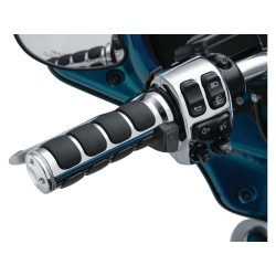 ISO Heated Grips Chrome 1" Throttle By Wire