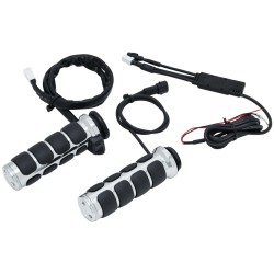 ISO Heated Grips Chrome 1" Throttle By Wire