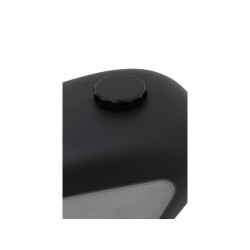Deluxe Scalloped Gas Cap Set of left and right caps (Vented and Non-vented) Black