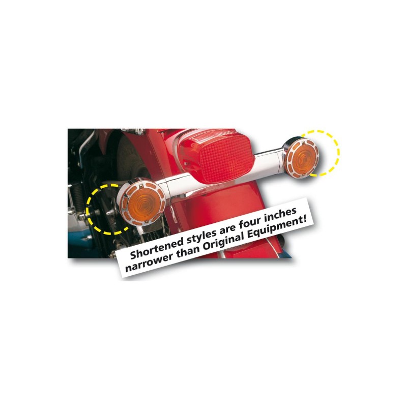 Short Steel Turn Signal Mounting Bar Short Chrome