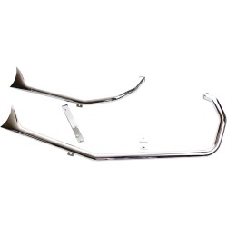 Upsweep Fishtail Pipe Set Sportster Engines in Rigid Frames Chrome 1,75"