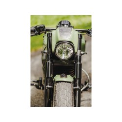 Indian Scout Shorty Front Turn Signal with Bracket Set Black Smoke LED