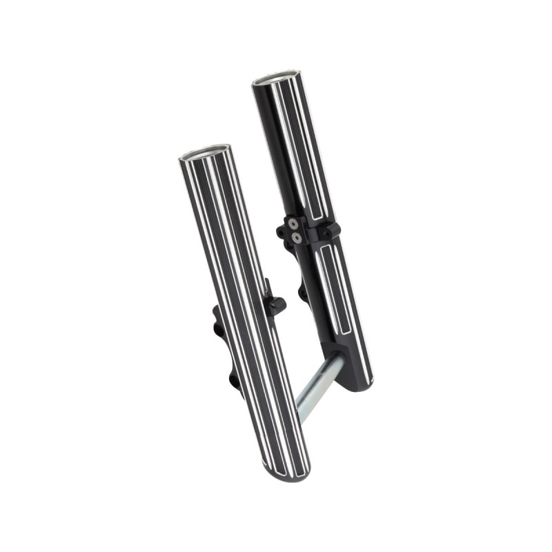 Hot Legs, 10-Gauge, Dual Disc, FLHT/FLHX/FLTR, Black Fork Slider