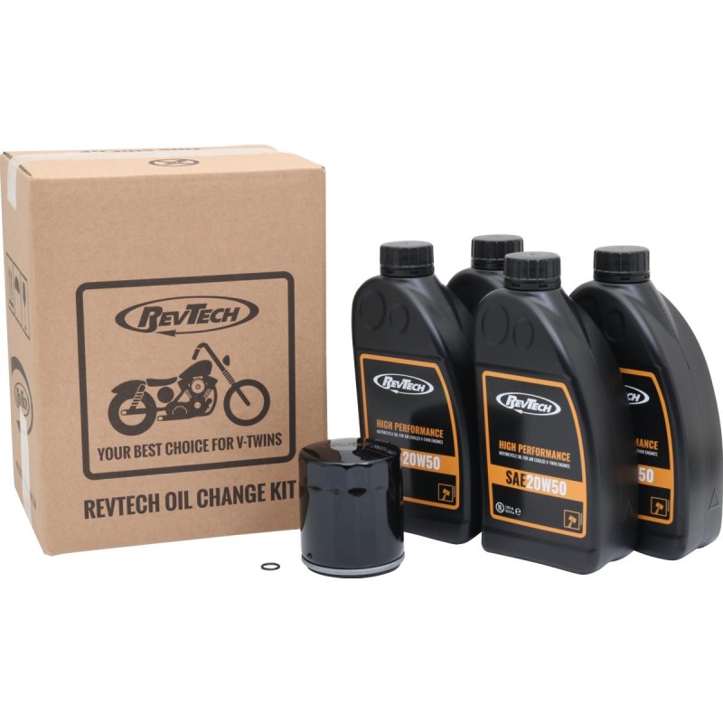 High Performance 4 Liter SAE20W50 Engine Oil Change Kit Black Oil Filter