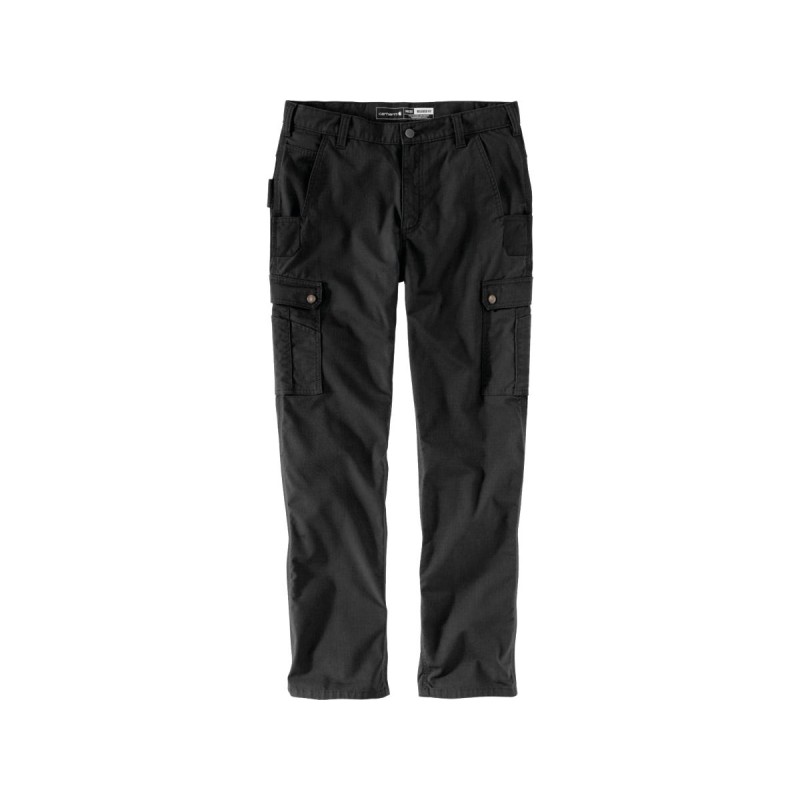 Rugged Flex Relaxed Fit Ripstop Cargo Work Pants W38/L34 Black