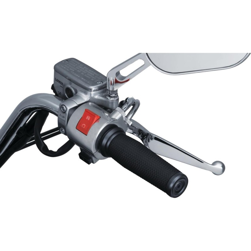 Thresher Open Ends Grips Open grip ends with bar mounted end caps Black Satin 1" Throttle By Wire Throttle Cables