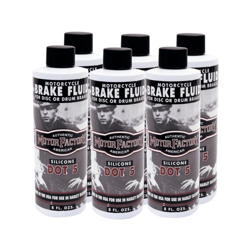 DOT-5 Brake Fluid Box of 6 bottles (8oz./ca.240ml per bottle)