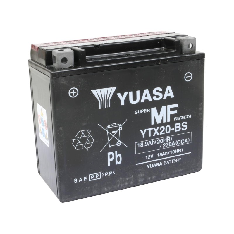 Maintenance Free YTX20L AGM Battery AGM, 270 A, 18.9 Ah