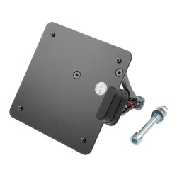 Sidemount License Plate Bracket Kit Italy 170 x 170 mm Black Powder Coated