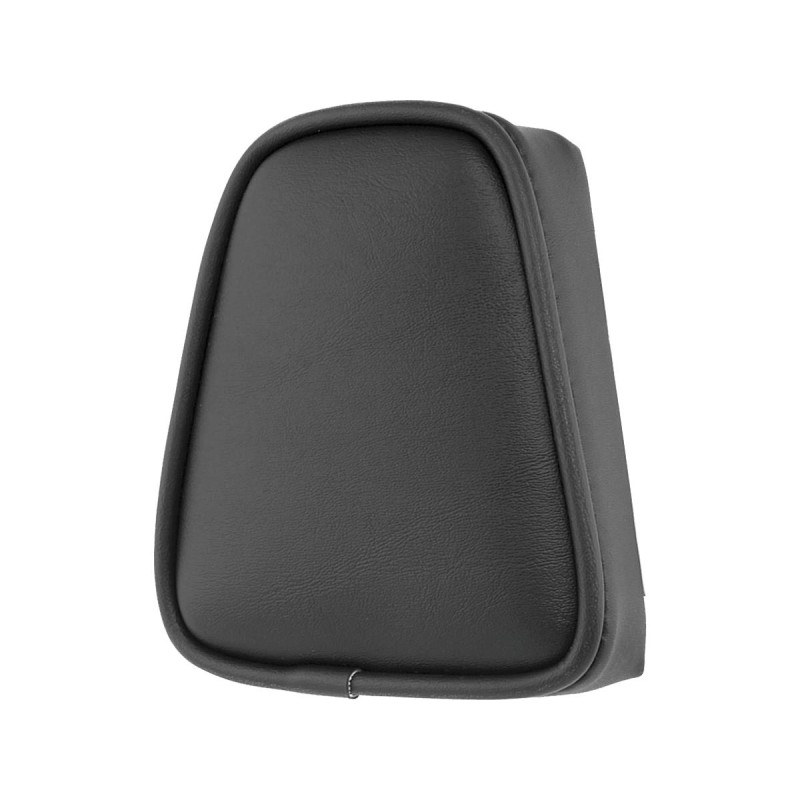 Round Upright Sissy Bar Pad Plain Black Vinyl