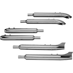 Touring and Heritage Springer Slip-On Mufflers without End Caps Chrome