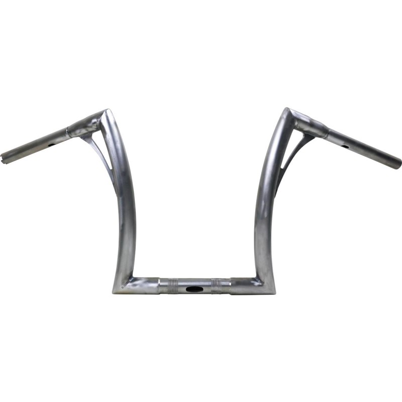 380 Tall Flow Bar Super Fat Road Glide Handlebar with 1 1/4" Clamp Diameter 1,4" Raw Throttle By Wire