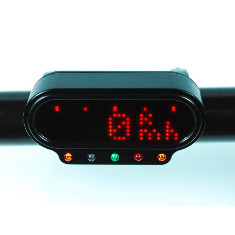 Motoscope Mini Combi Frame with Indicator Lights, Black Instrument Frame