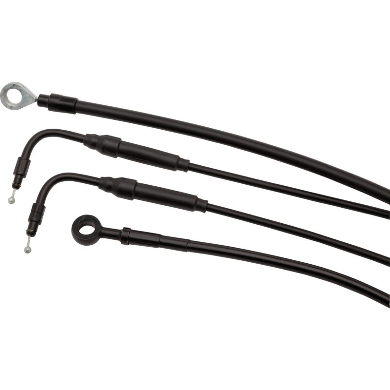 13" Bagger Apehanger Cable Kit Black Vinyl Non-ABS