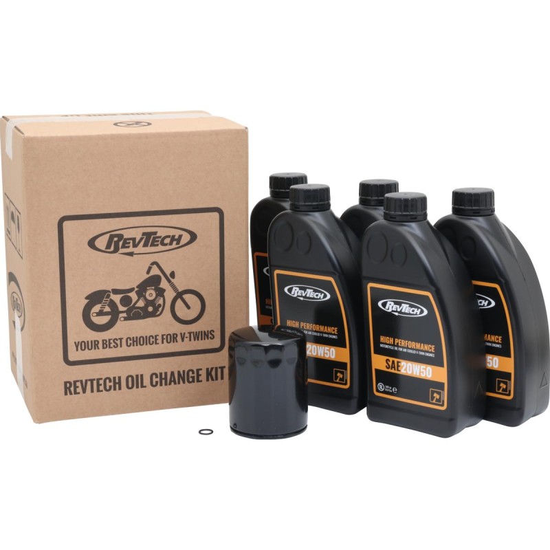 High Performance 5 Liter SAE20W50 Engine Oil Change Kit Black Oil Filter