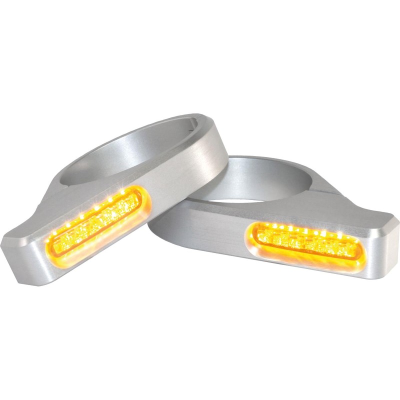 ZC-Line Classic LED Turn Signal Silver Anodized Clear LED