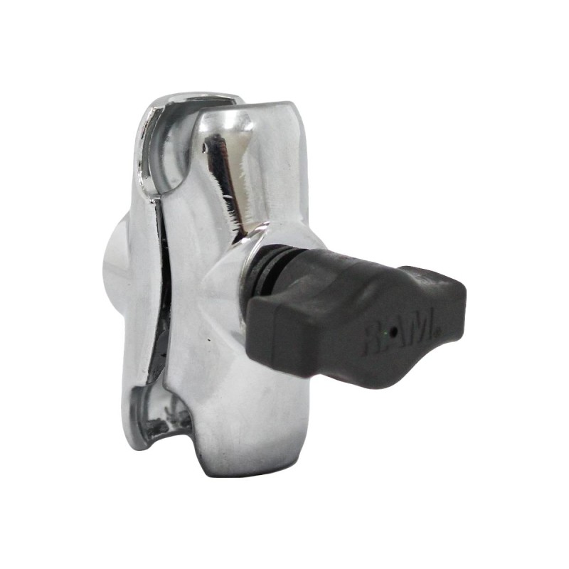 Double Socket Arm For 1" Rubber Balls Short Chrome 60.0 mm