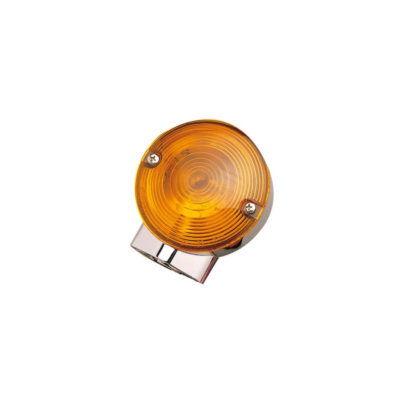 Late Touring Model Front Turn Signal Chrome Amber Dual Filament