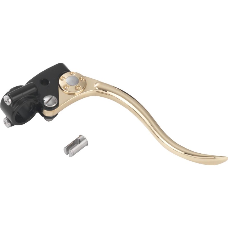 Deluxe Brake Perch Assembly Brass Polished Lever Black Cable operated
