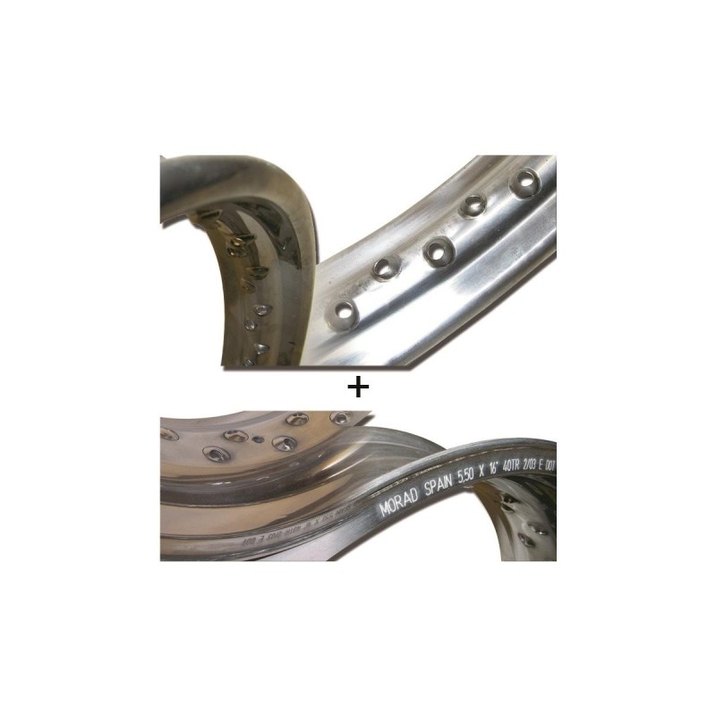 TTS Spoke Set, 19" long, black chrome