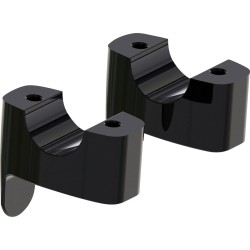 TC Breakout Flat -17 Risers 17 mm displaced forward, Height 33 mm Gloss Black Powder Coated 1 1/4"